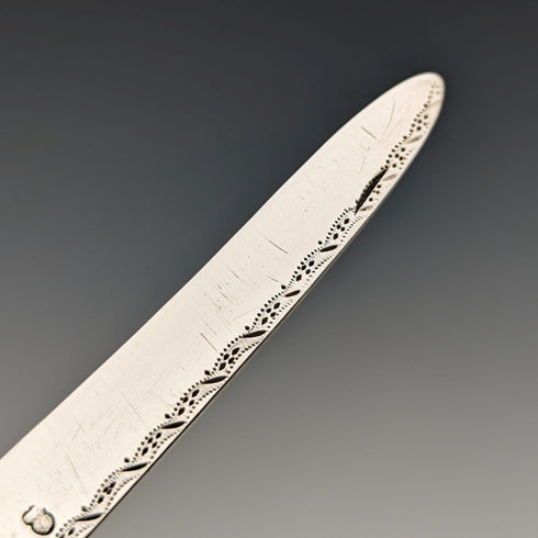 19世紀前半 ジョージアン 英国アンティーク 白蝶貝ハンドル 純銀ブレード ペンナイフ